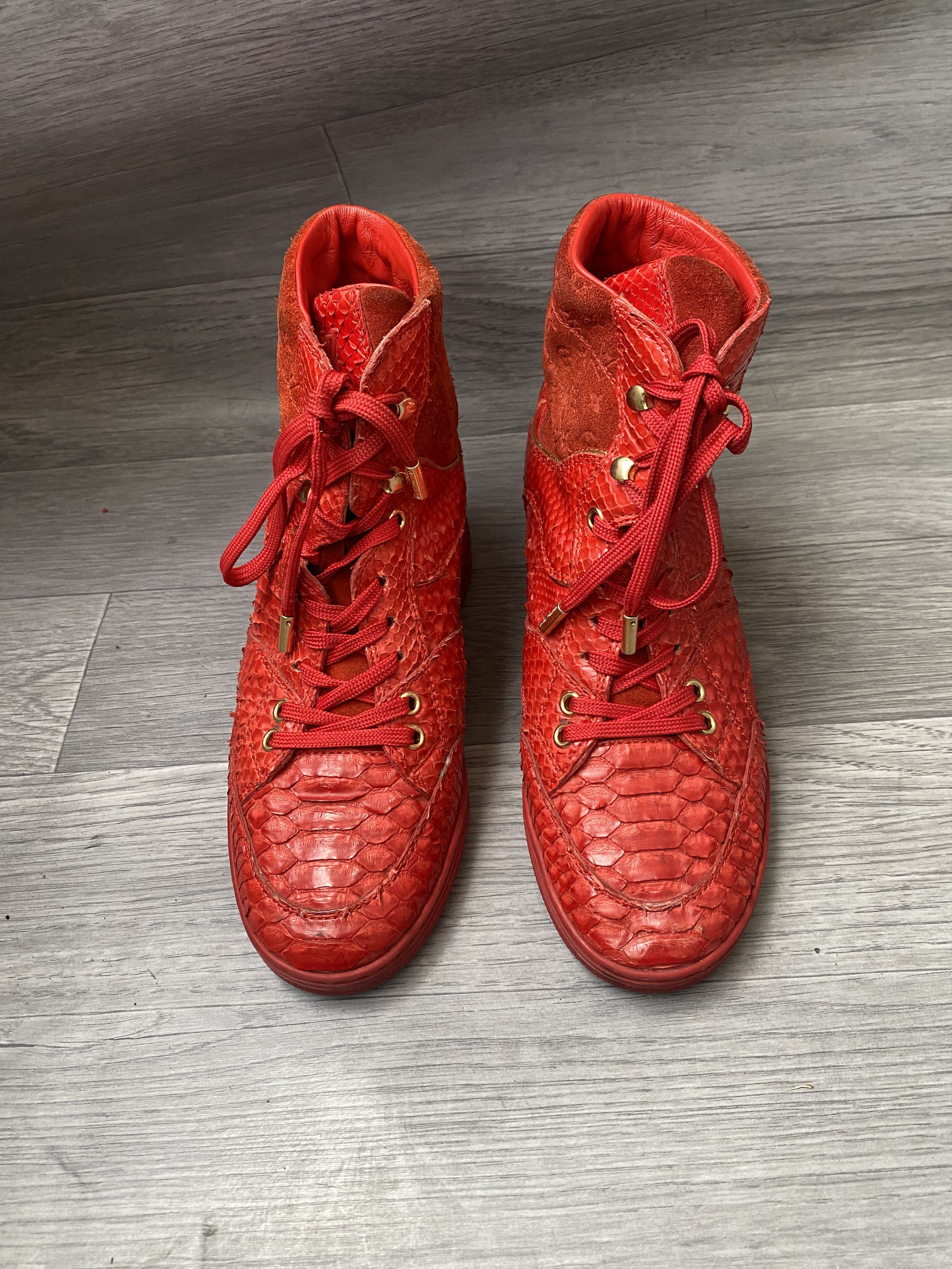 Designer × Louis Vuitton Louis vuitton wedge monogram sneaker boots sz 36 Size US 6 / IT 36 - 2 Thumbnail