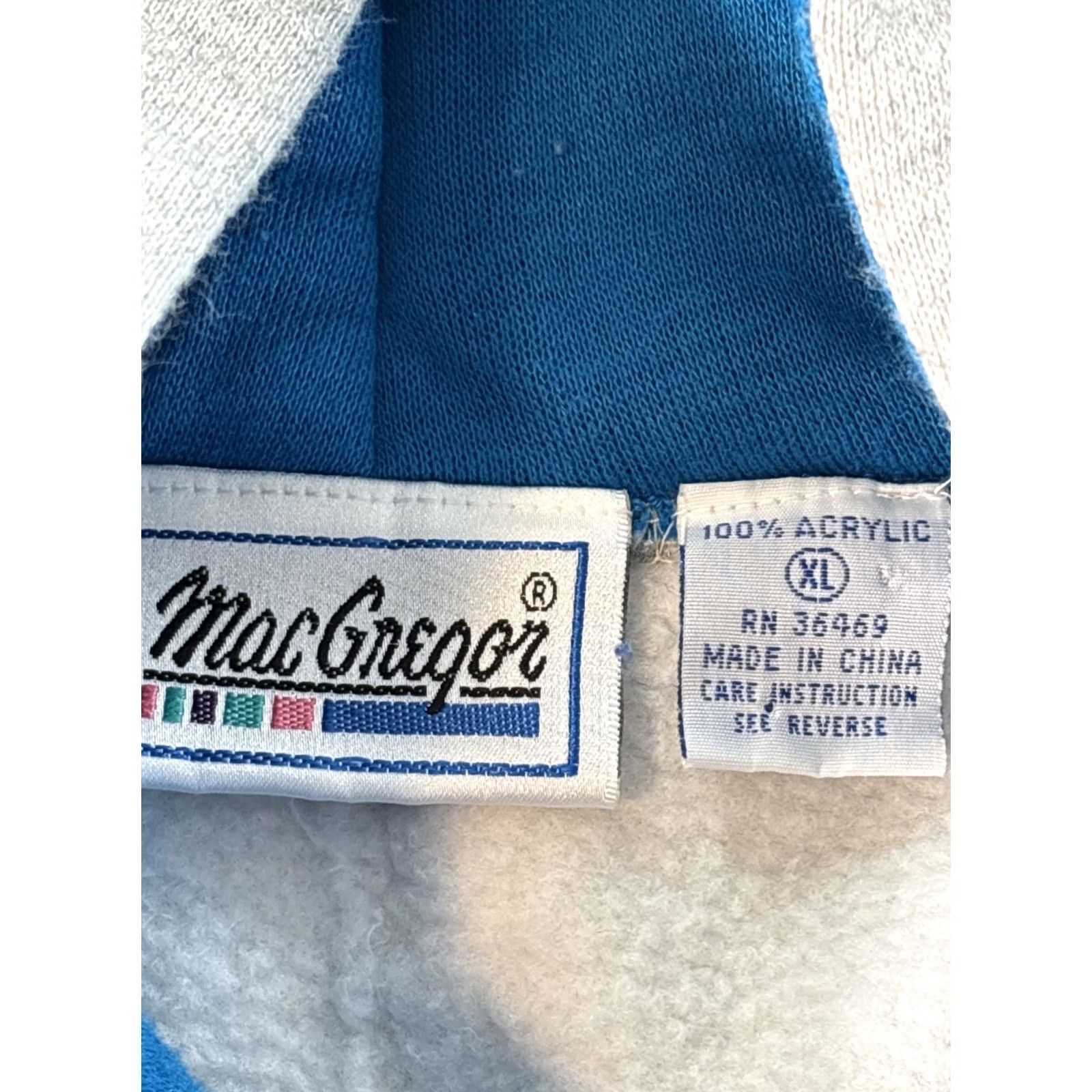 McGregor VINTAGE MacGregor Hoodie XL Gray 2 Tone Fleece Pullover 90s Mens Size US XL / EU 56 / 4 - 4 Thumbnail