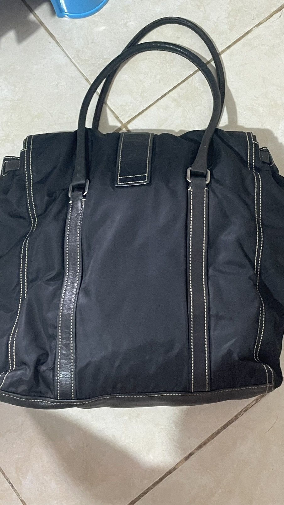 Prada × Vintage Prada Twist Tessuto Tote Bag Size ONE SIZE - 3 Thumbnail