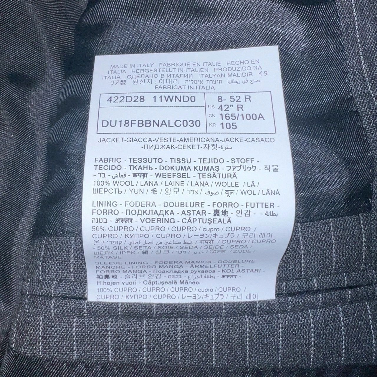 Alfred Dunhill $2700 DUNHIL wool pinstripe jacket gray/white Size 42R - 13 Thumbnail
