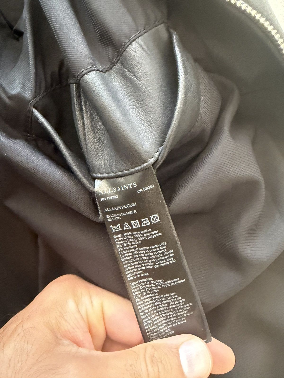 Allsaints Ellison Leather bomber Size US L / EU 52-54 / 3 - 3 Thumbnail