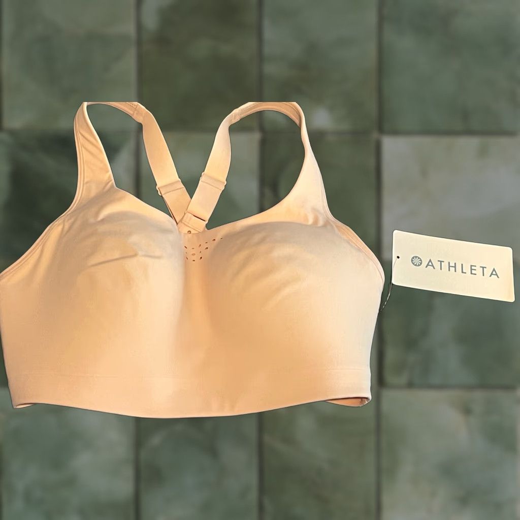 Athleta Athleta Bra Womens Sports Bra Phenomena B-DD Adjustable Straps 32DD Pink Voile Size ONE SIZE - 1 Thumbnail