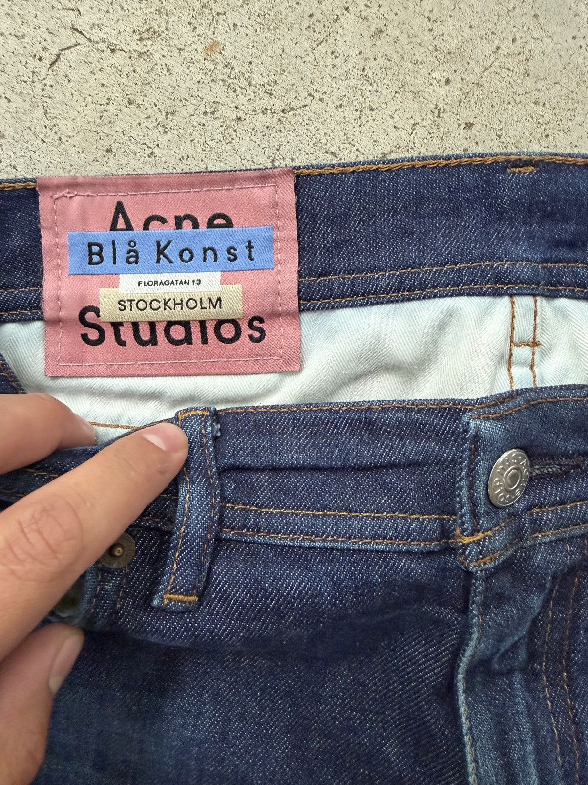 Acne Studios Blå Konst North Mid Blue Denim Jeans Size US 31 - 3 Thumbnail