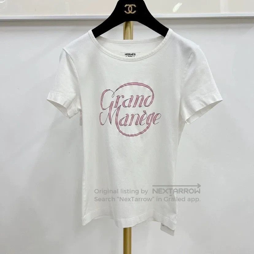 Hermes Hermès White Letter Short Sleeve T-Shirt. Size US XS / EU 42 / 0 - 1 Thumbnail