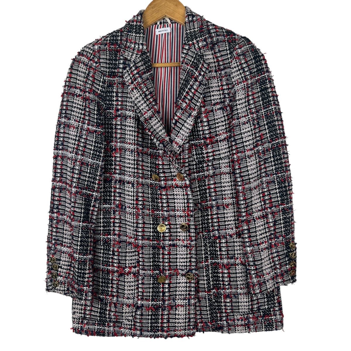 Thom Browne Thom Browne Red Prince of Wales Tweed Sack Blazer Size 36 Size US S / EU 44-46 / 1 - 6 Thumbnail