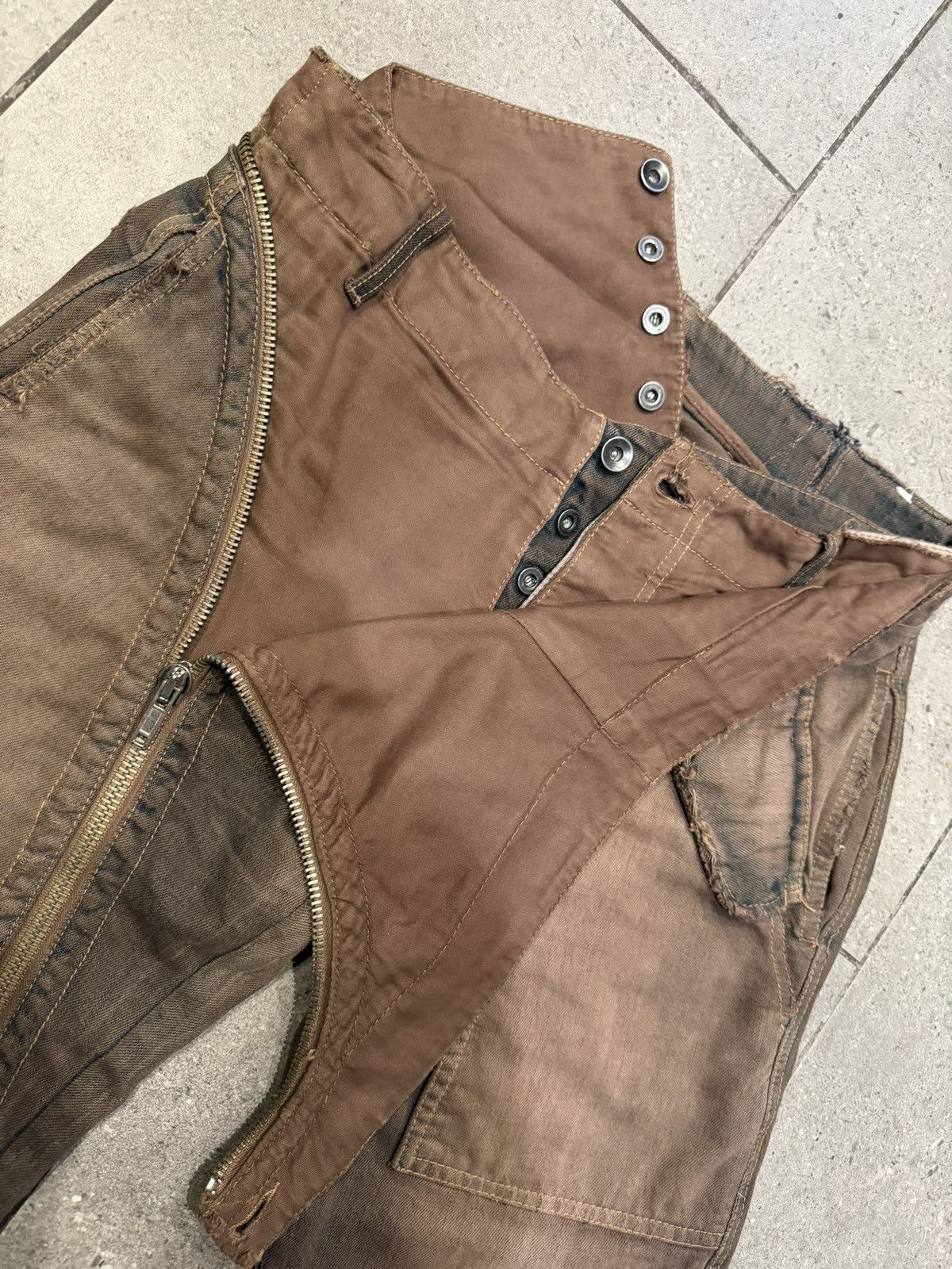 Rick Owens Rick Owens FW06 'DUSTULATOR' Mudwash Double Layer Aircuts Size US 31 - 4 Thumbnail