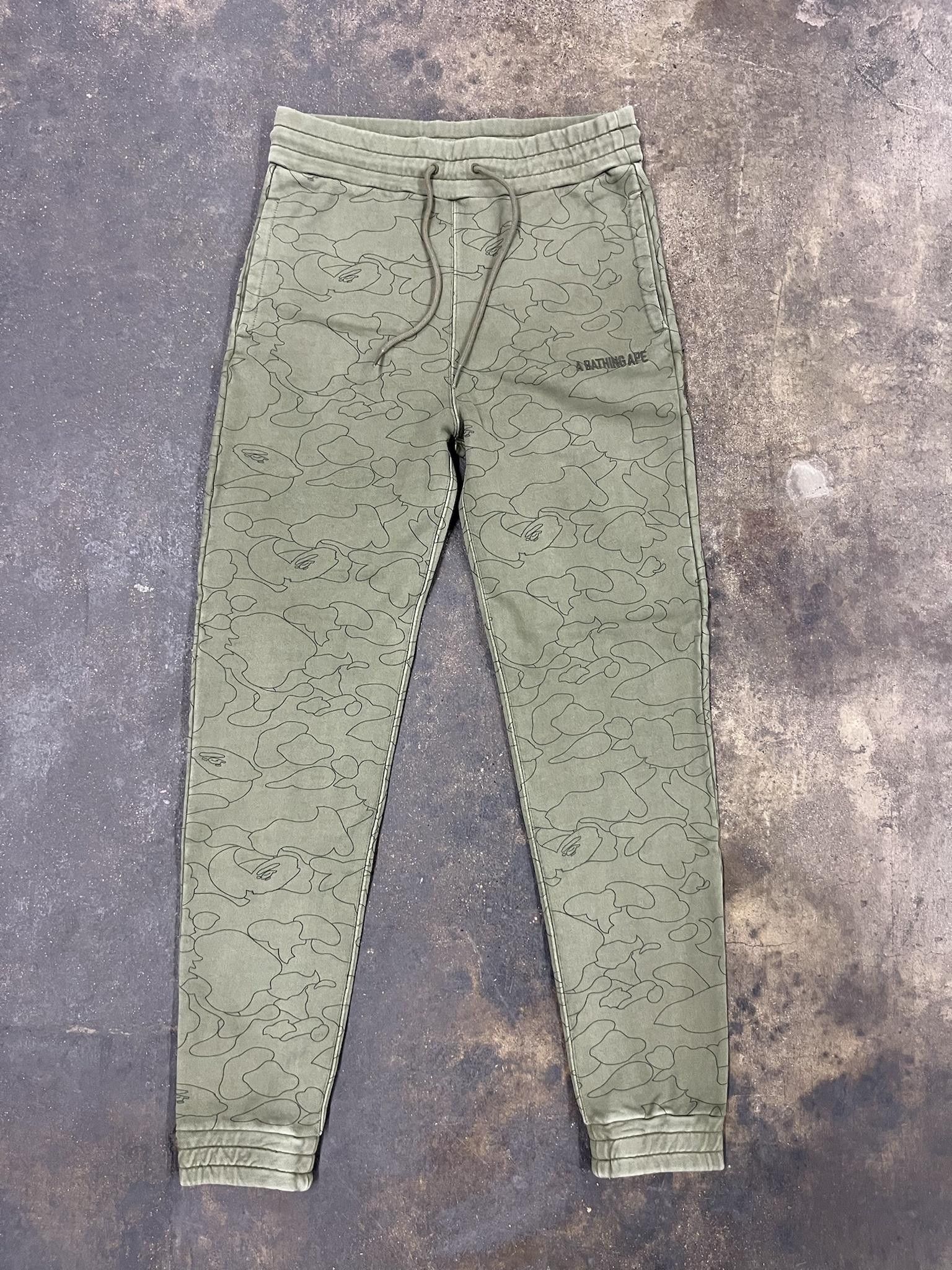 Bape Bape Black Outline ABC Camo Sweatpants | Grailed