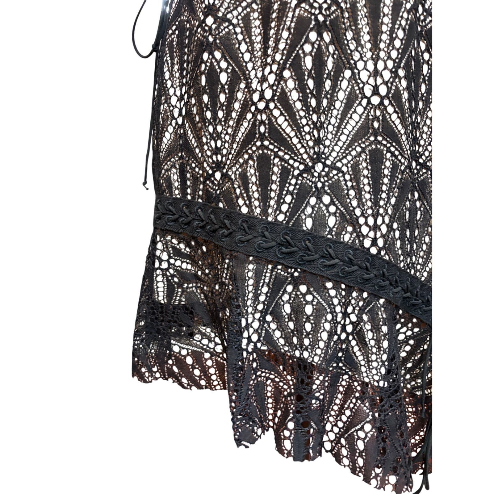 For Love & Lemons For Love and Lemons Black Lace Mini Dress Size L Size L / US 10 / IT 46 - 9 Thumbnail