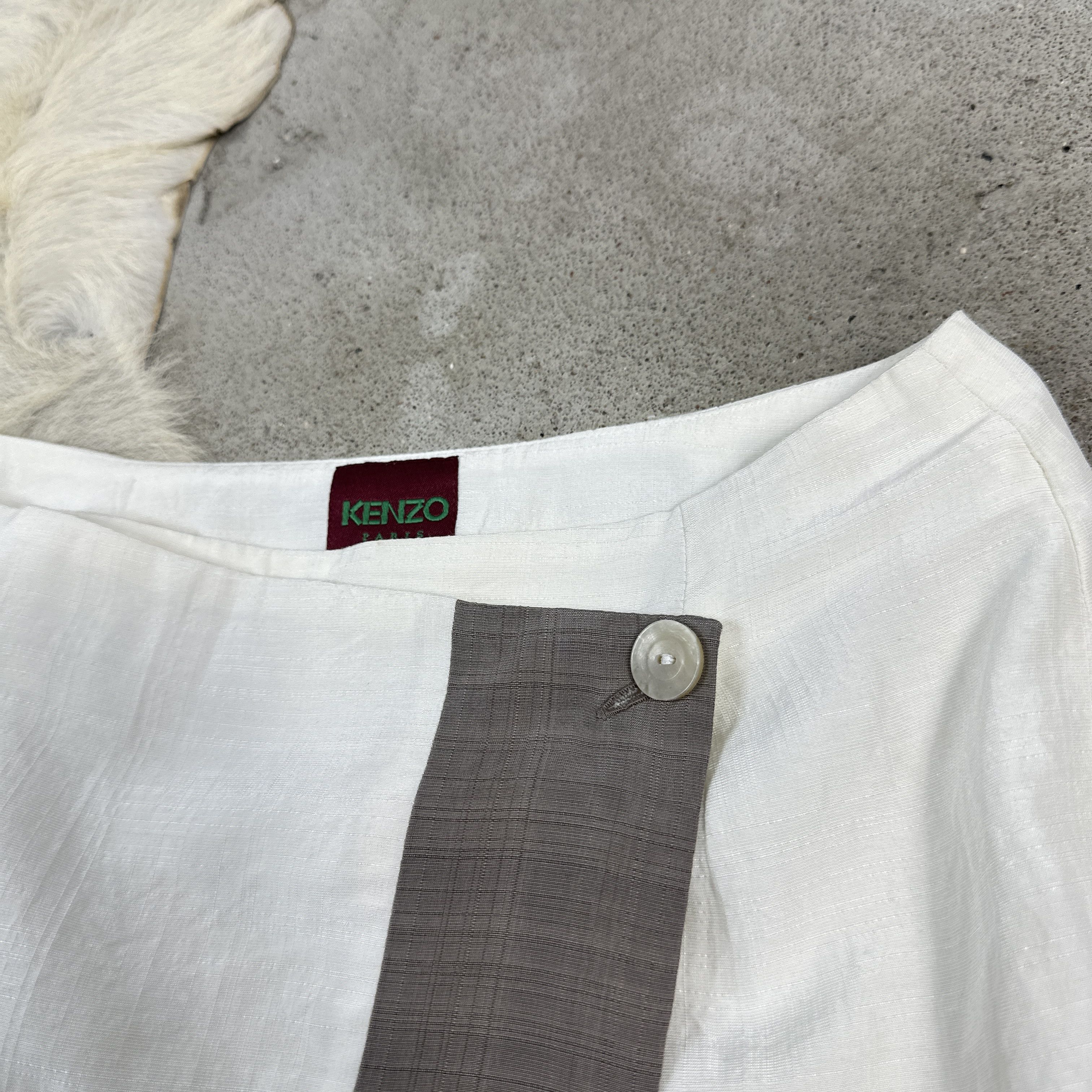 Kenzo × Vintage Vintage Y2K Silk Preppy Old Money Kenzo Skirt Size 25" / US 0 / IT 36 - 5 Thumbnail