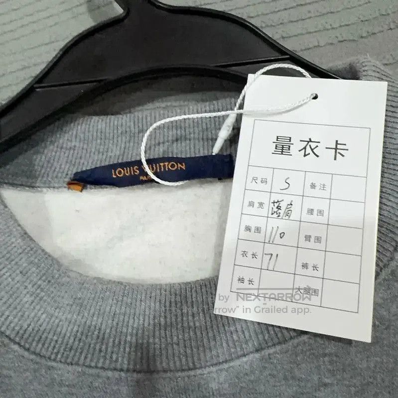 Louis Vuitton Louis Vuitton Gray Cotton Men's Sweatshirt . Size US S / EU 44-46 / 1 - 3 Thumbnail