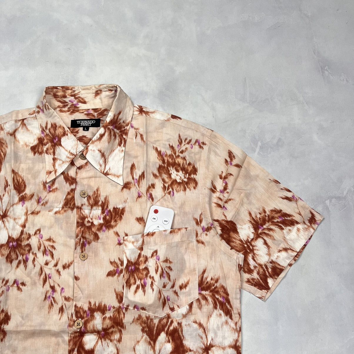 Tornado Mart Tornado Mart Floral Pattern Button Up Shirt Size L / US 10 / IT 46 - 3 Thumbnail