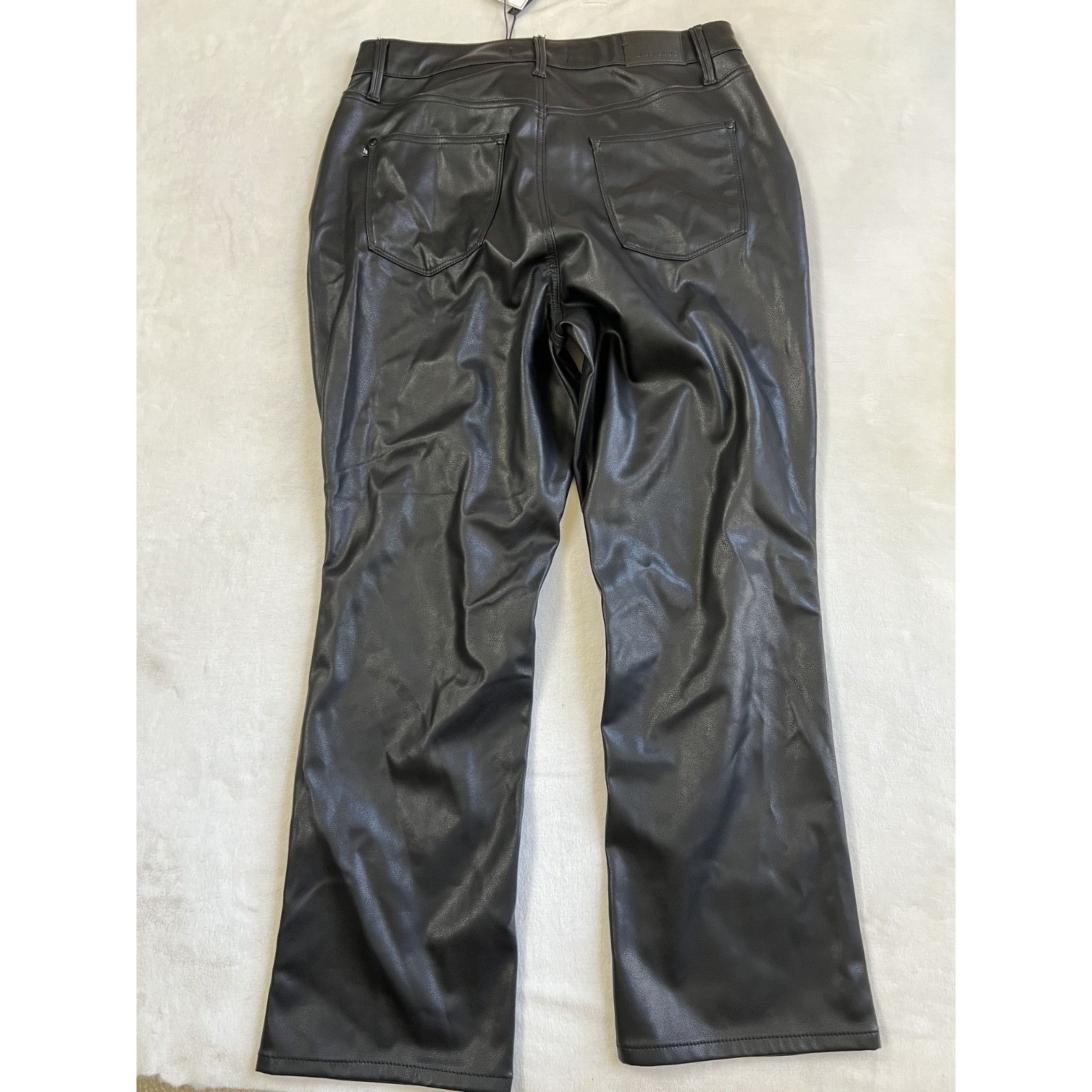 Judy Blue Judy Blue Faux Leather Front Black Straight Fit Jeans Women Size 36" / US 14 / IT 50 - 10 Thumbnail