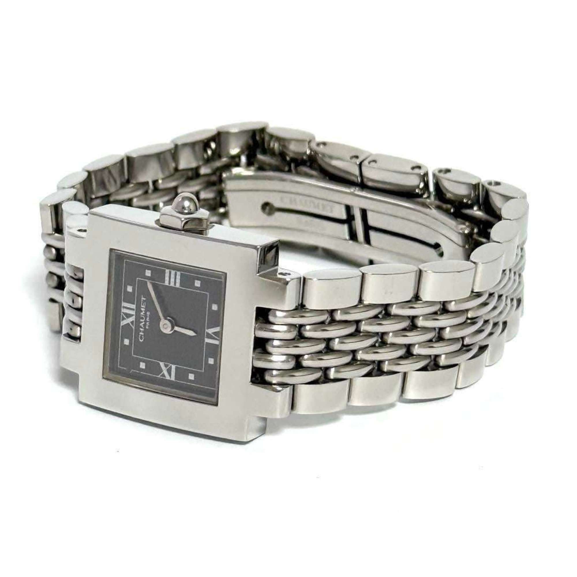 Chaumet Ladies Watch Style Carre Stainless Steel Band Square