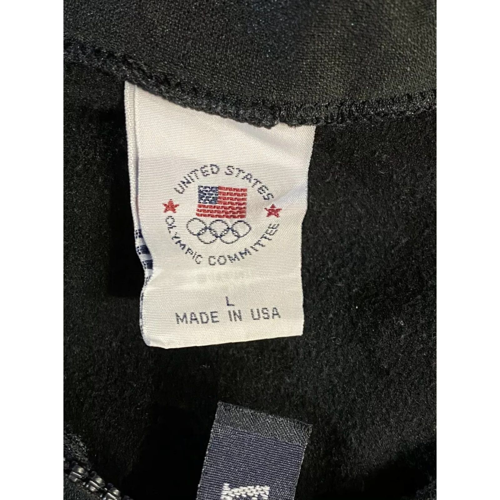 Vintage USA Olympics committee Mens Black Jacket Full Zip Lightweight Large Jacket Mens Black USA Olympics Size US L / EU 52-54 / 3 - 5 Thumbnail