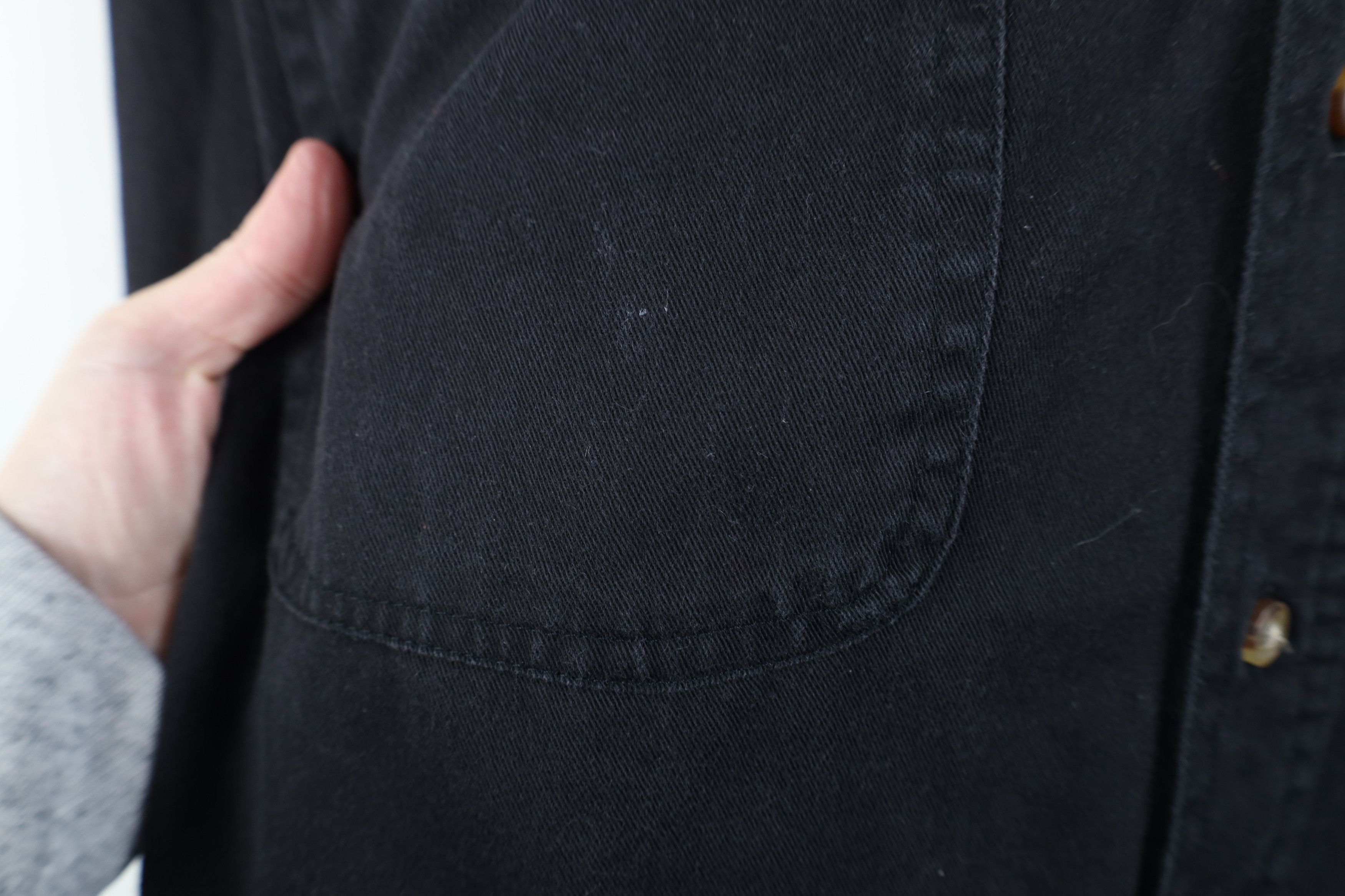 Vintage Vintage 90s Streetwear Cotton Twill Button Down Shirt Black Size US XXL / EU 58 / 5 - 4 Thumbnail