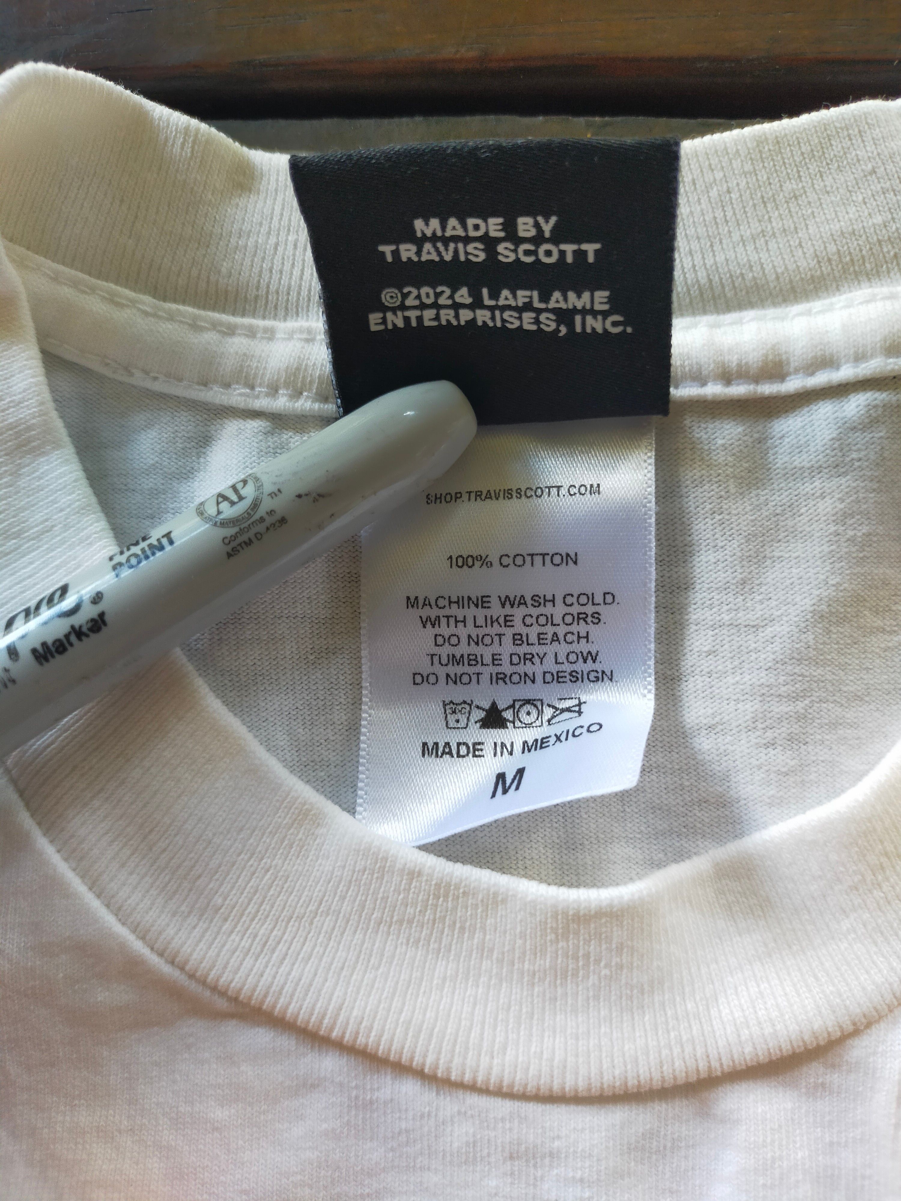 Travis Scott Travis Scott Utopia Elkin Knights white merch shirt medium Size US M / EU 48-50 / 2 - 12 Thumbnail