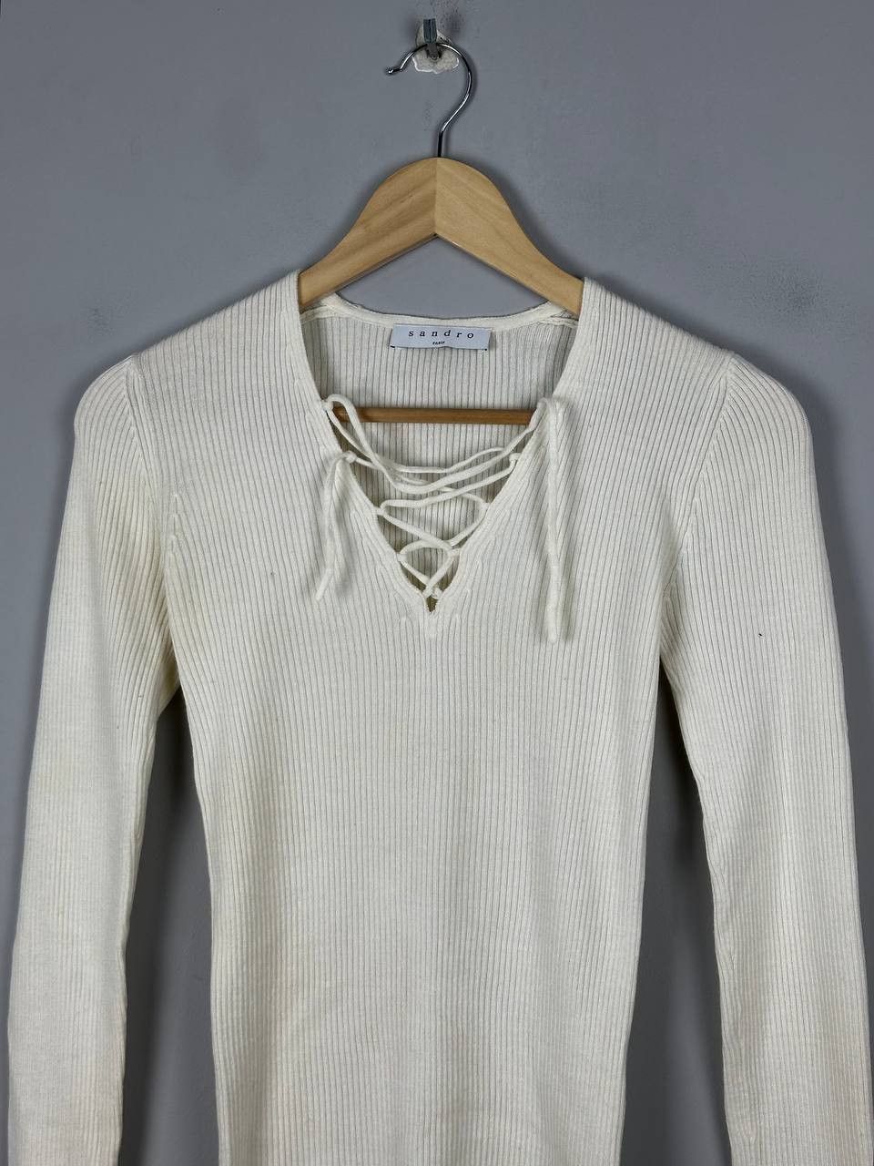 Sandro SANDRO Paris Slim Long Sleeve T Shirt Luxury Size US S / EU 44-46 / 1 - 4 Thumbnail
