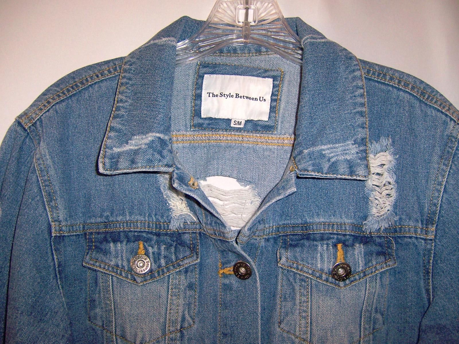 Other The Style Between Us - Distressed Jean Jacket - Denim - S/M Size S / US 4 / IT 40 - 2 Thumbnail