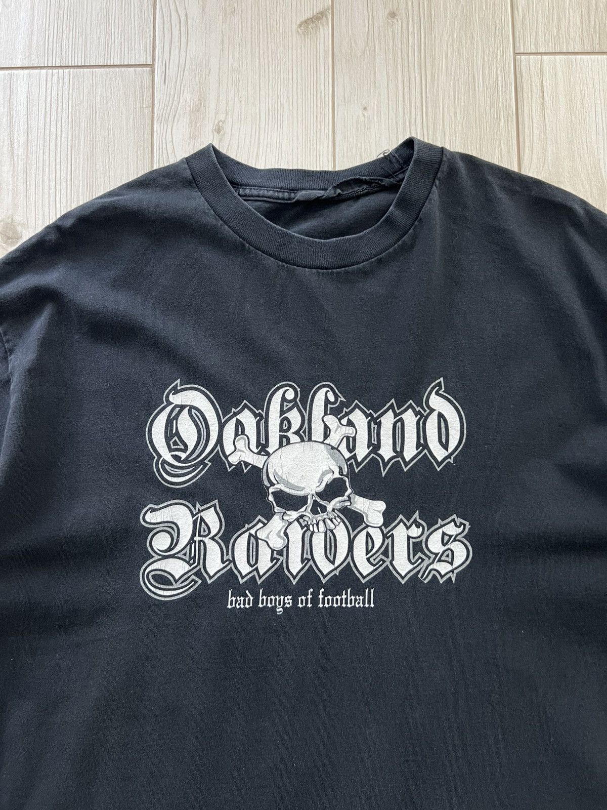 Band Tees Vintage Oakland Raiders Skull Graphic Double-Sided Tee Black Size US L / EU 52-54 / 3 - 9 Thumbnail