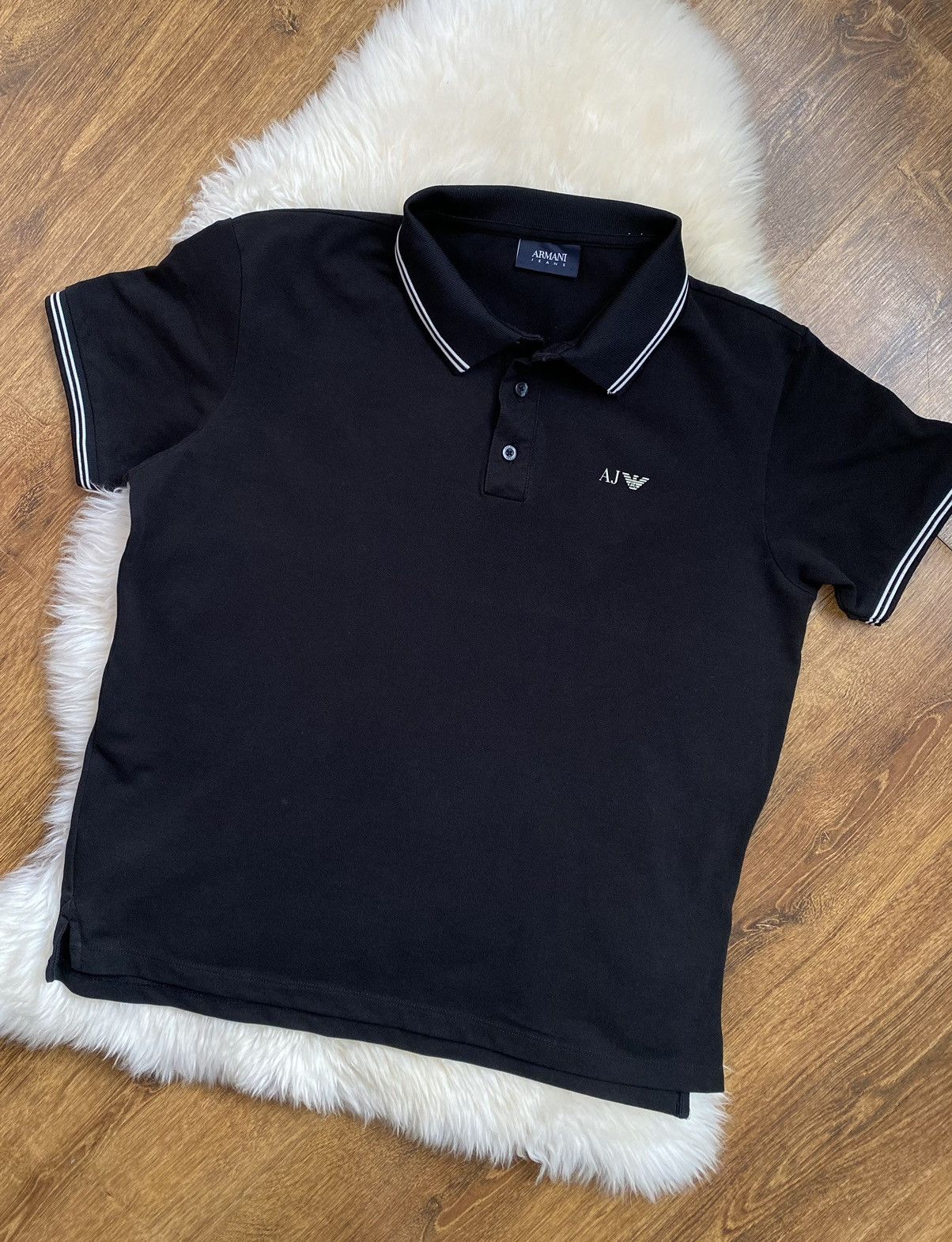 Armani Armani Jeans Polo Size US L / EU 52-54 / 3 - 1 Thumbnail