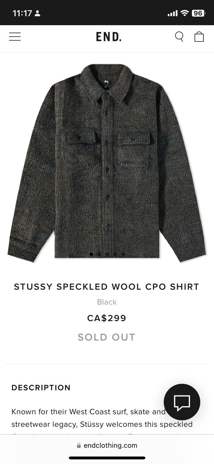 Stussy Stussy Speckled Wool CPO Shirt Size US L / EU 52-54 / 3 - 7 Thumbnail