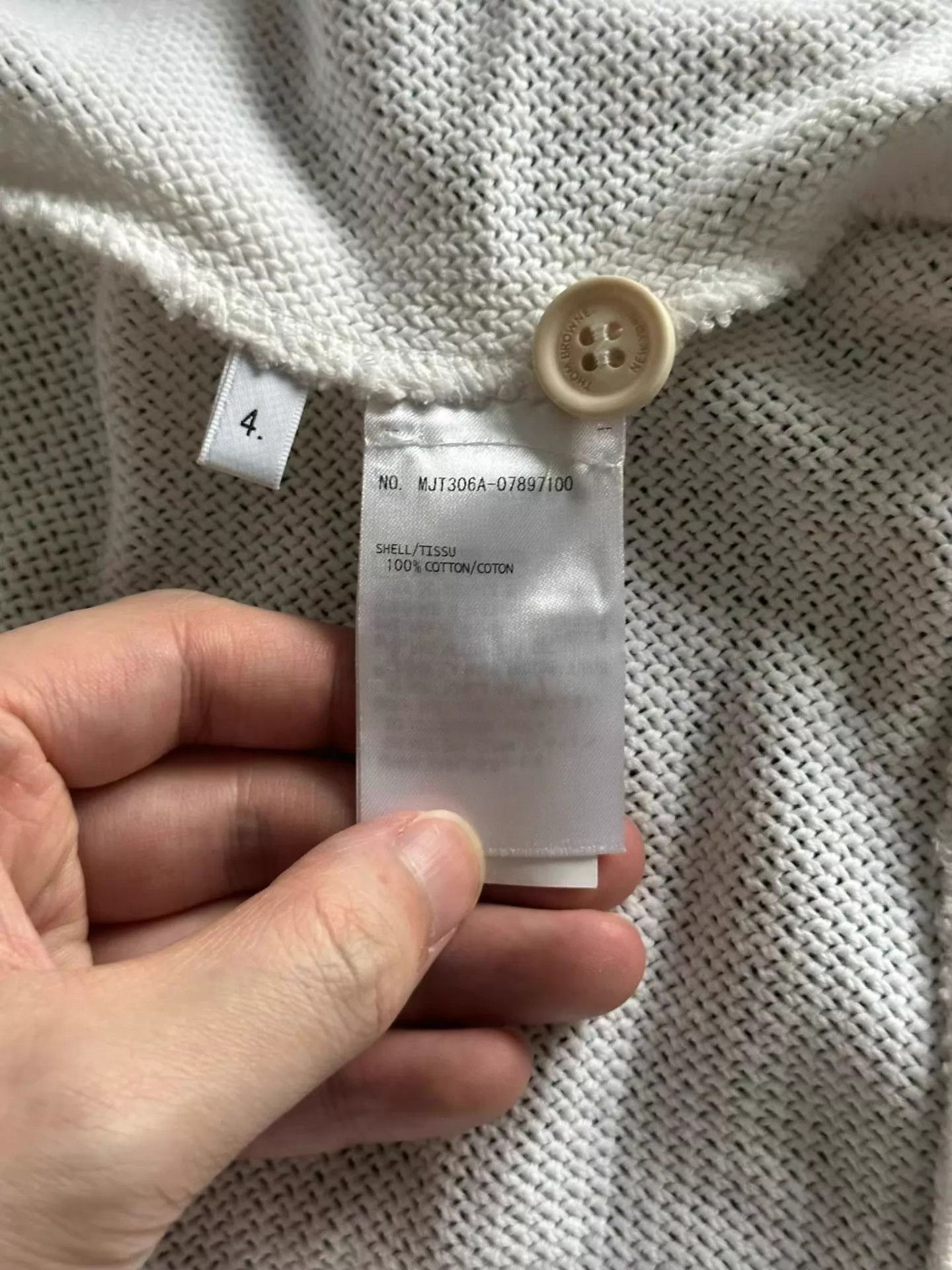 Thom Browne Thom Browne White Cardigan Size 4 98 New Size US XL / EU 56 / 4 - 4 Thumbnail