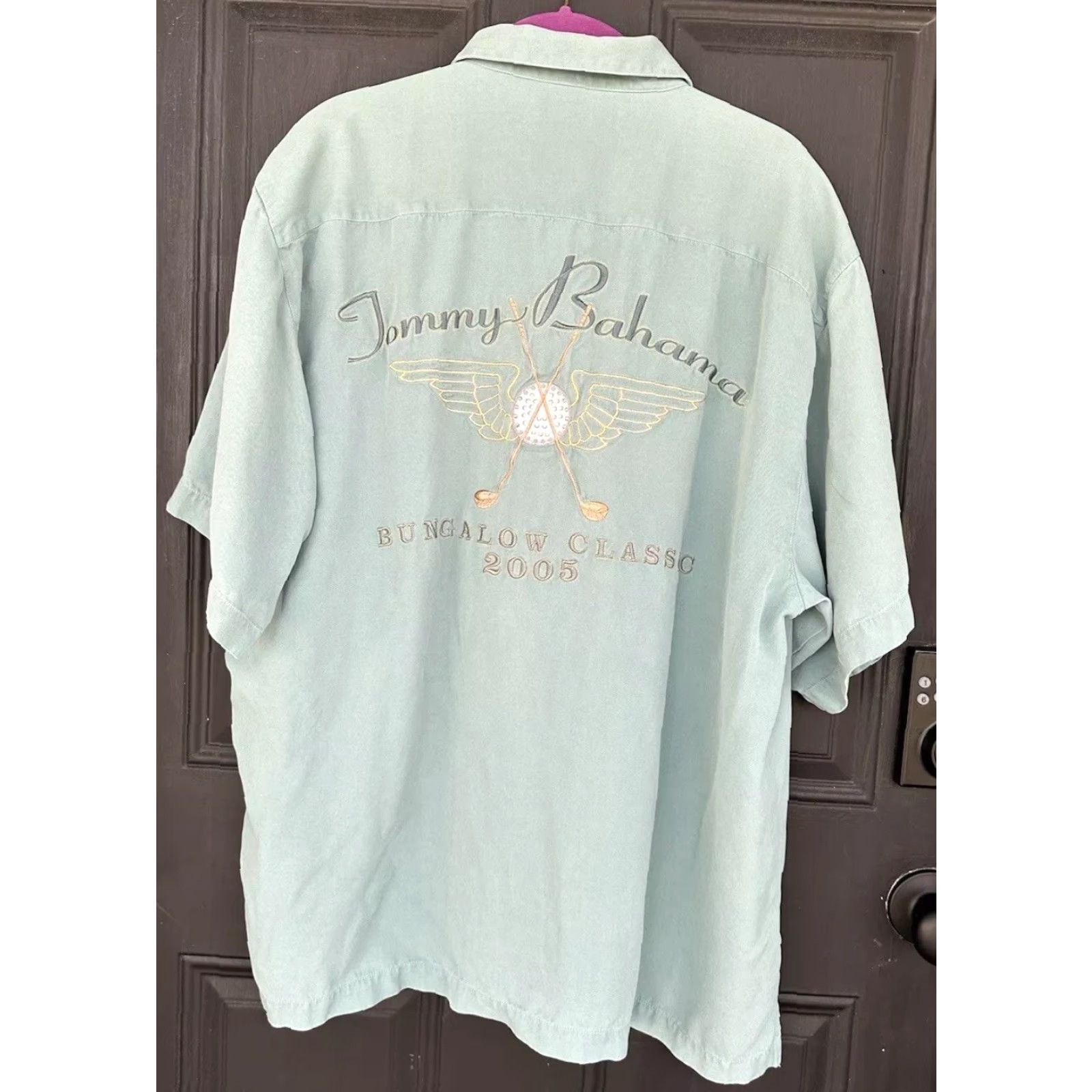 Tommy Bahama Tommy Bahama Men's L Shirt Silk Blue Embroidered Button-Up Casual Travel Size US L / EU 52-54 / 3 - 2 Thumbnail