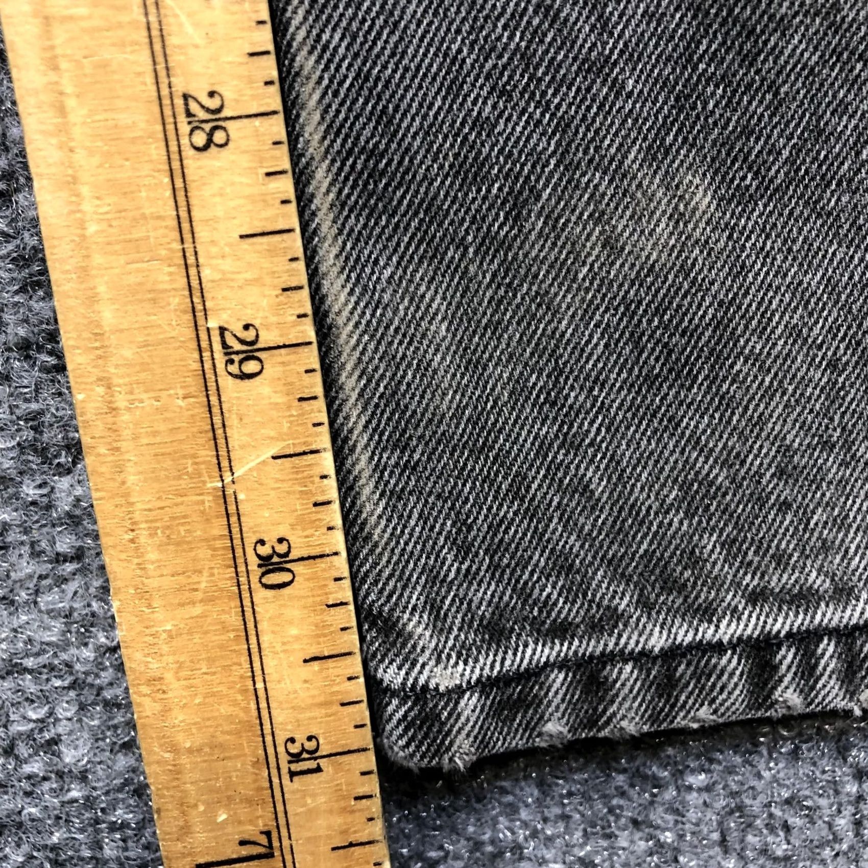Levi's VINTAGE Levi's 505 Jeans Mens 38x32 Gray Regular Straight Zip Fly Denim Pants Size US 38 / EU 54 - 3 Thumbnail
