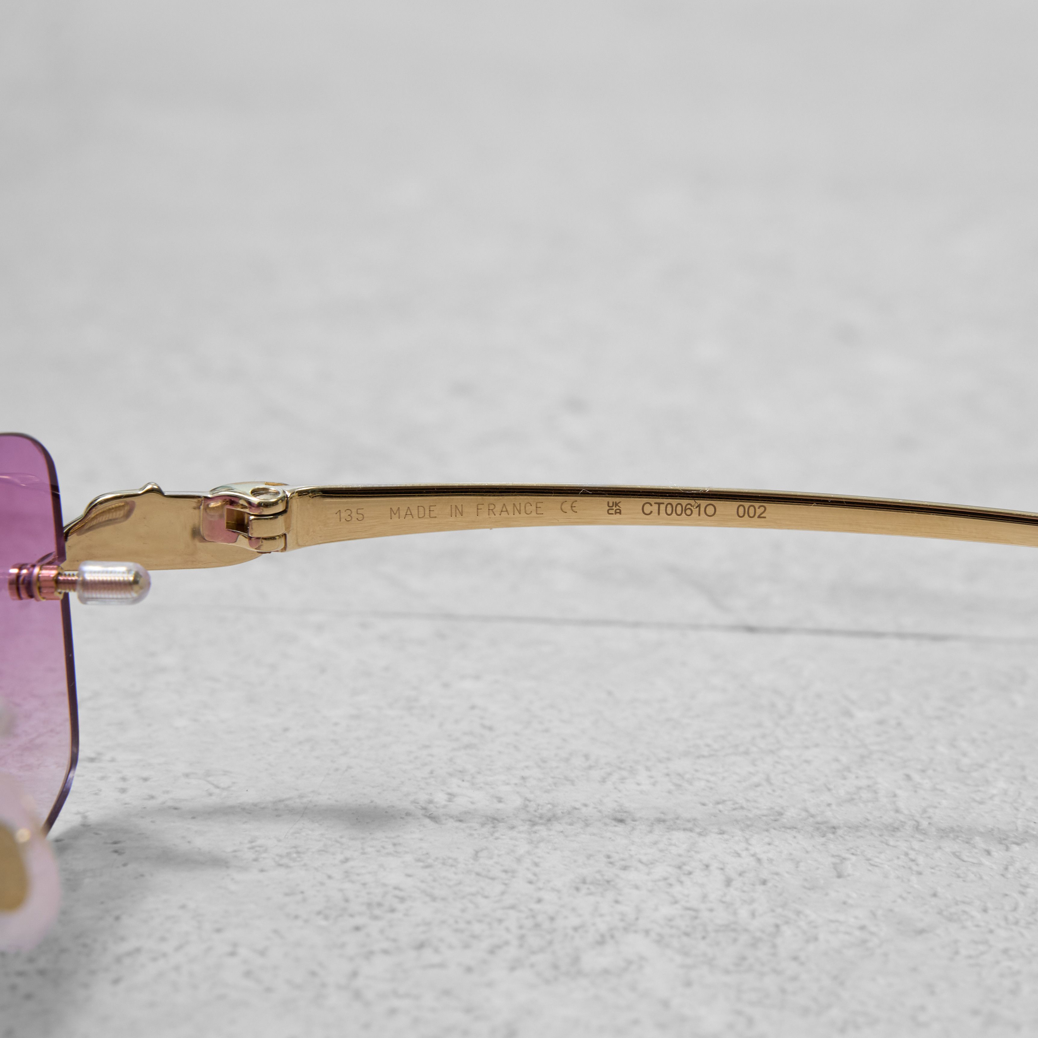 Cartier Lavender Blush Gradient CARTIER CT0061O 002 Size ONE SIZE - 5 Thumbnail