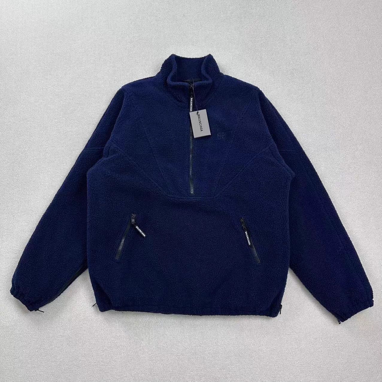 Balenciaga Balenciaga Embroidered Half-Zip Teddy 46 NWT Size US S / EU 44-46 / 1 - 1 Thumbnail