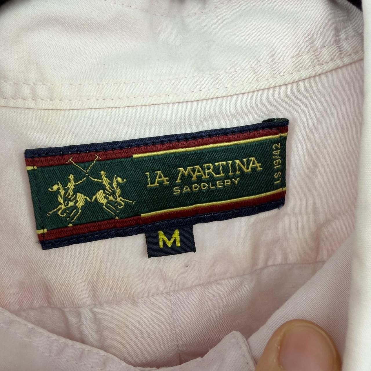 La Martina La Martina Shirt Men’s Medium Pink Button Down Short Sleeve Size US M / EU 48-50 / 2 - 4 Thumbnail