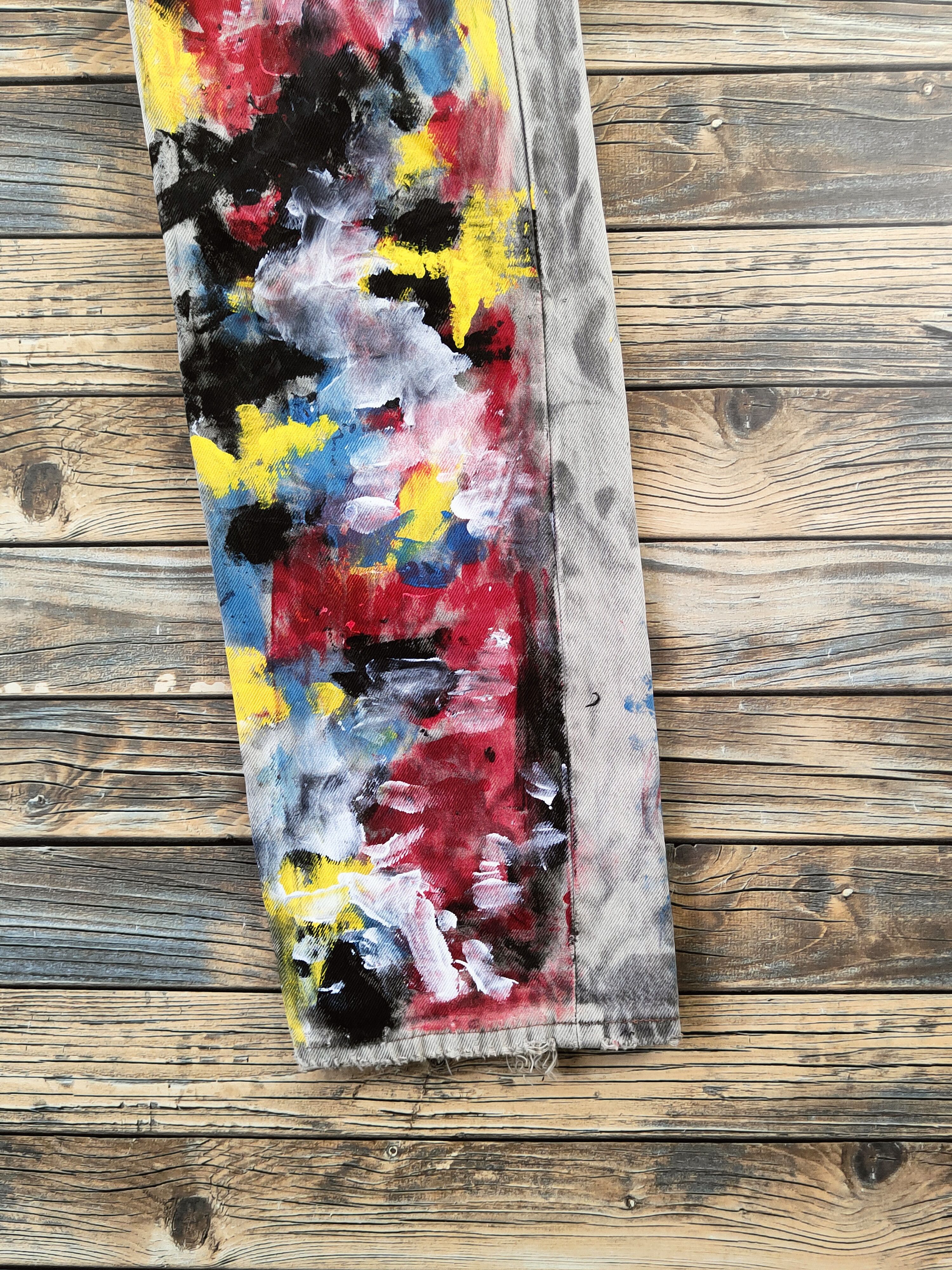 Levi's DL 501 Levi's Painter reconstructed Ripped denim #46-957 Size US 29 - 6 Thumbnail