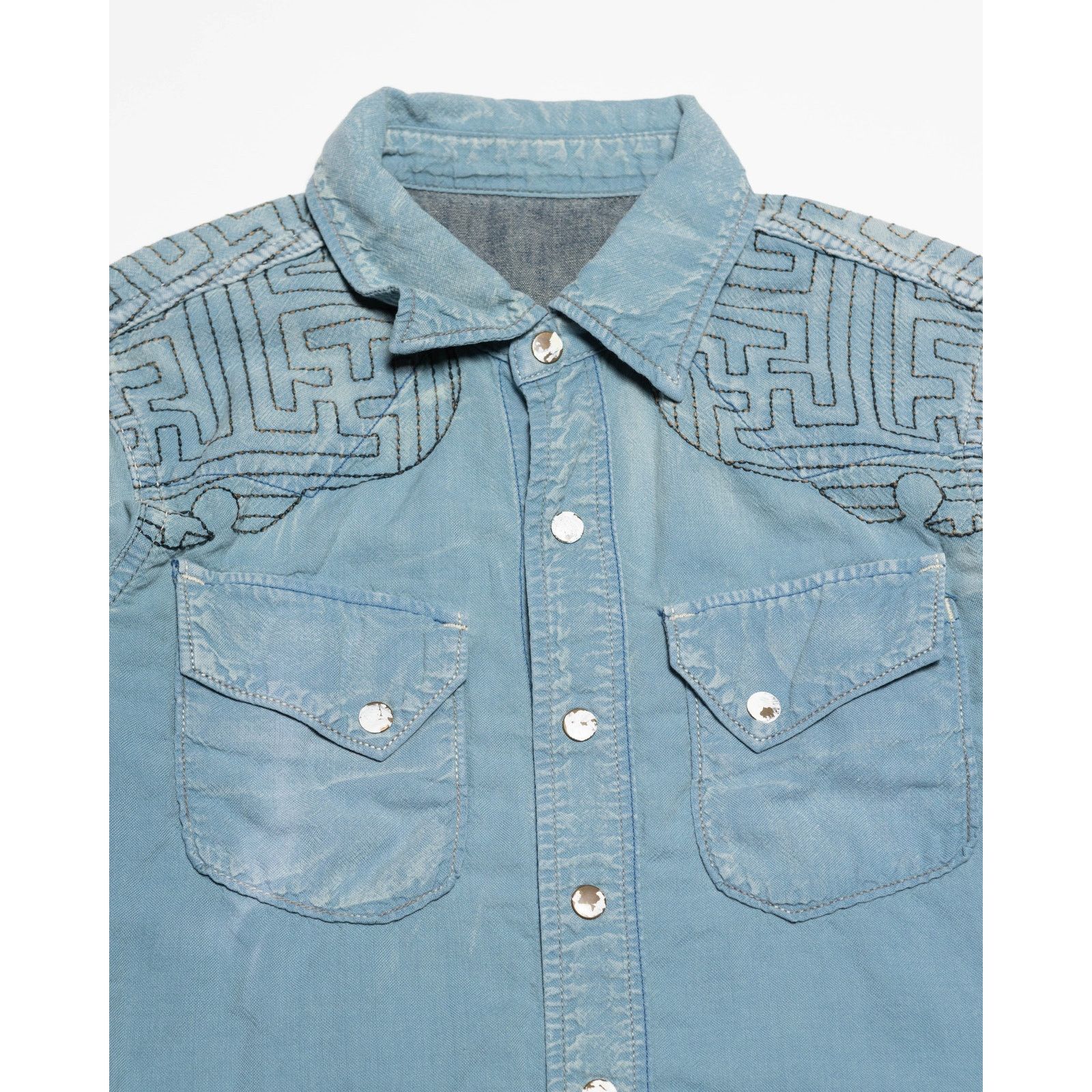 Kapital Kapital Japan Blue Denim Button Up shirt Size US S / EU 44-46 / 1 - 2 Thumbnail