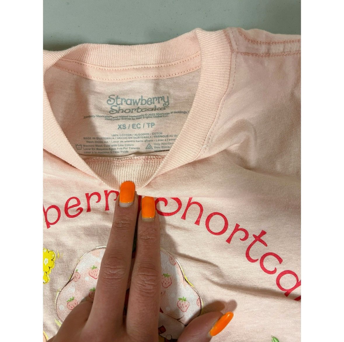 Strawberry Strawberry Shortcake Pink Graphic Tee T-Shirt Top Size XS 🍓✨ Size XS / US 0-2 / IT 36-38 - 5 Thumbnail