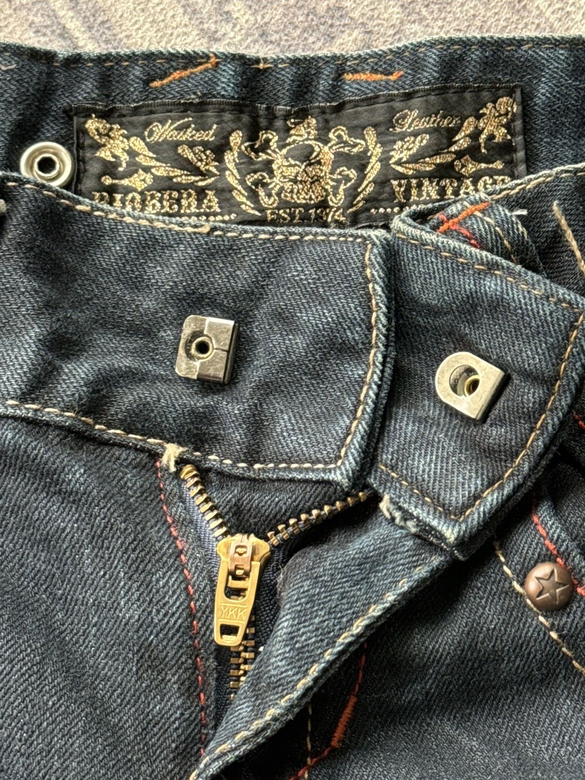 Japanese Brand XX Vintage Riobera Punk Poem Flared Denim Size US 30 / EU 46 - 13 Thumbnail