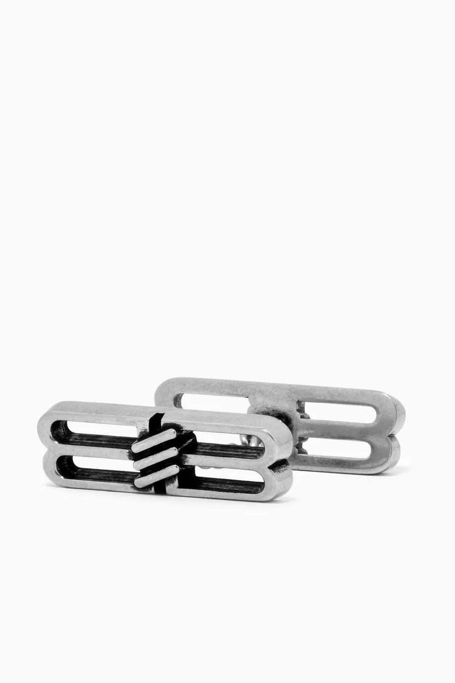 Balenciaga o1la1rc1a0924 Size: OS / BB Icon Cufflinks in Silver Size ONE SIZE - 3 Thumbnail