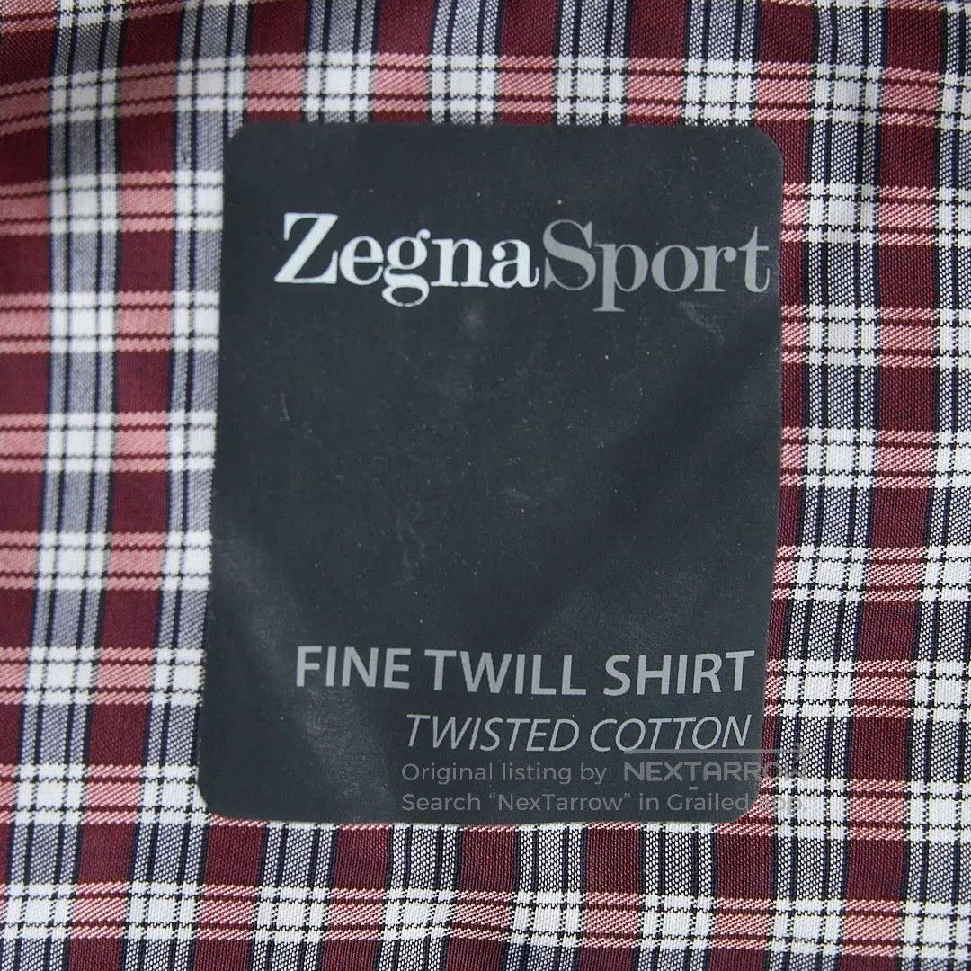 Ermenegildo Zegna Authentic ZEGNA Men's Logo Plaid Shirt. Size US M / EU 48-50 / 2 - 7 Thumbnail
