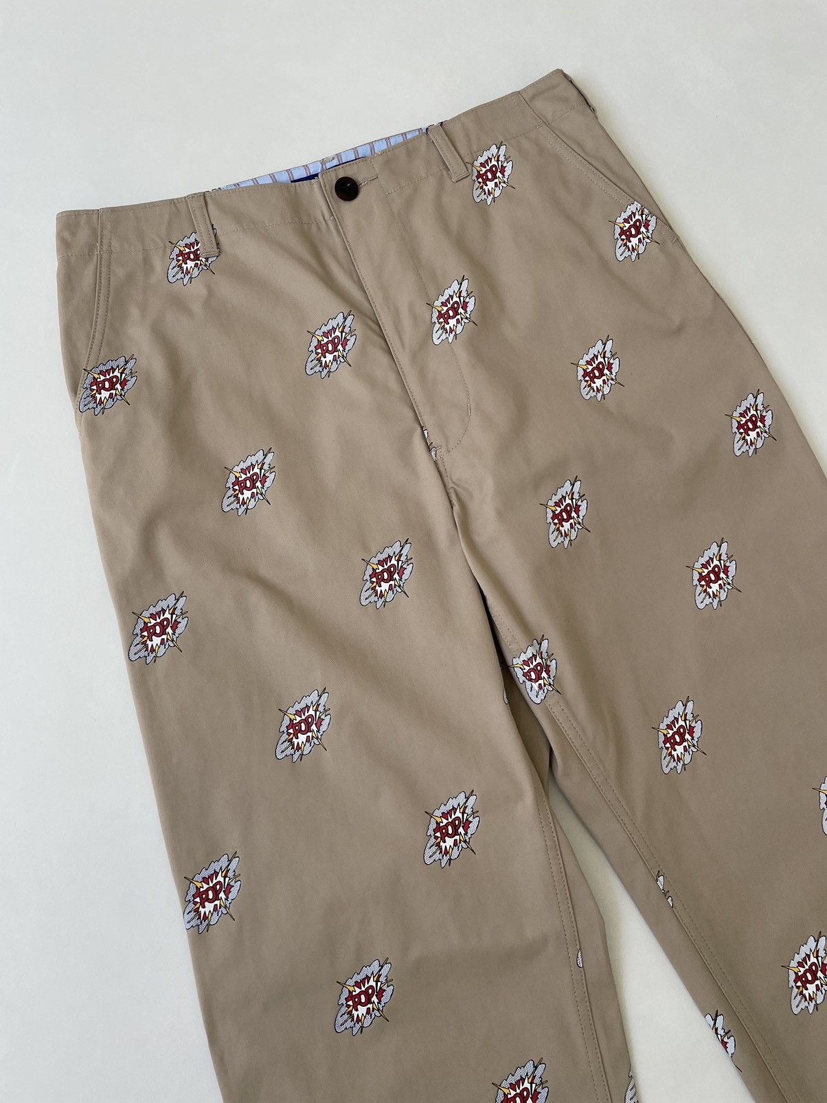 Comme des Garcons Lichtenstein ‘Pop’ Print Beige Wide Pants Size US 36 / EU 52 - 9 Thumbnail