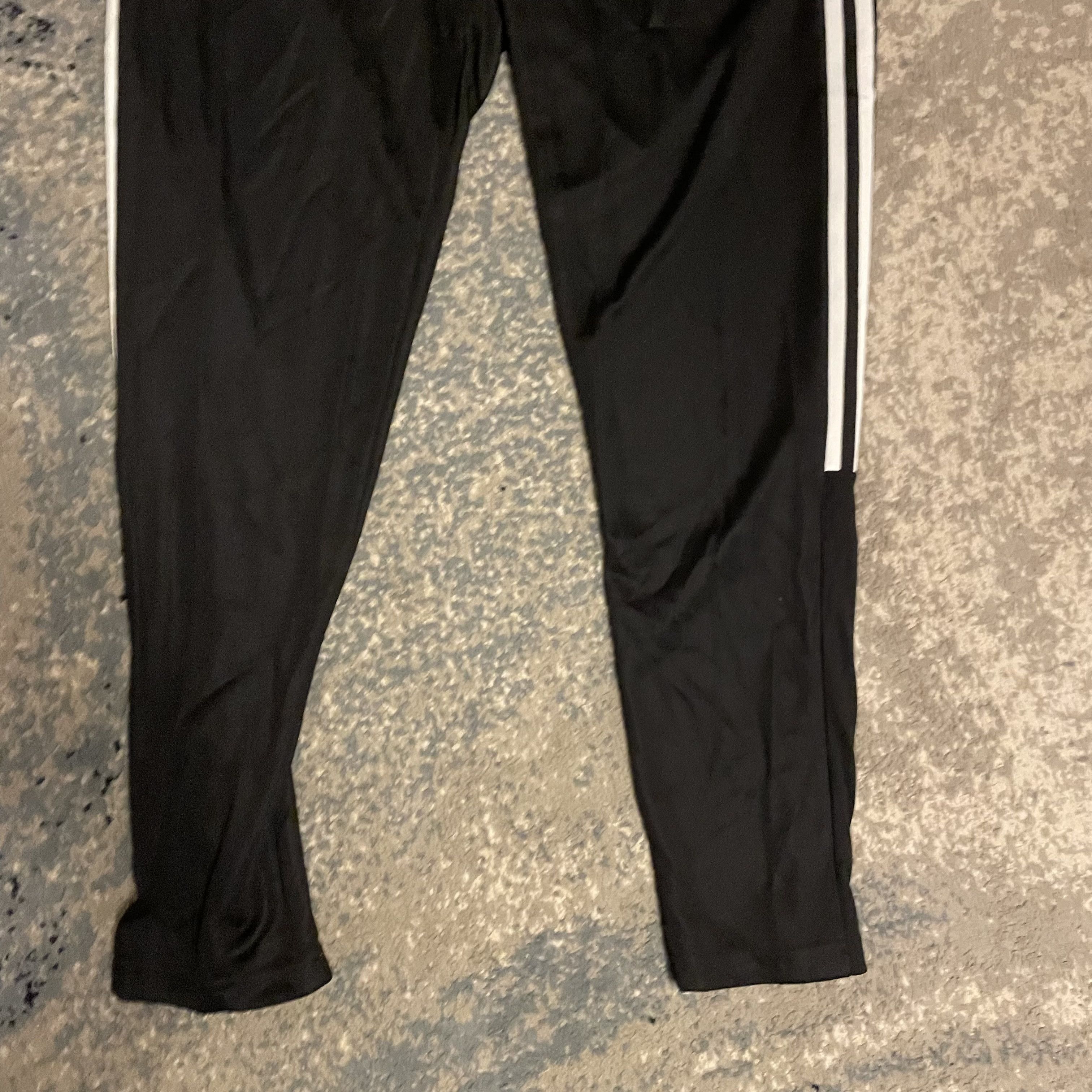 Adidas NWT Adidas Track Pants Black Medium Y2K Streetwear Joggers Size US 31 - 3 Thumbnail
