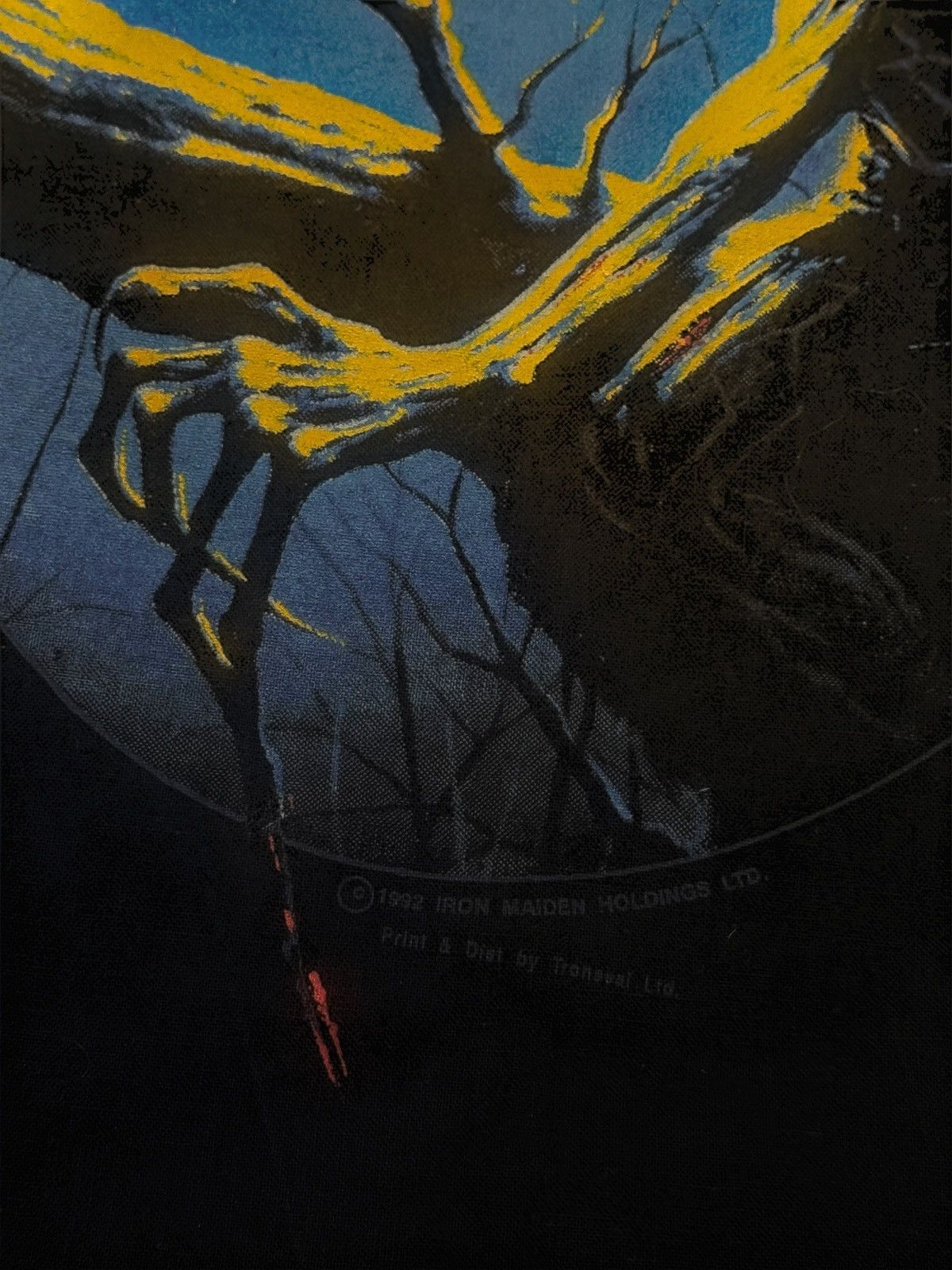 Iron Maiden Vintage 1992 Iron Maiden Fear Of The Dark Bandana Size ONE SIZE - 6 Thumbnail