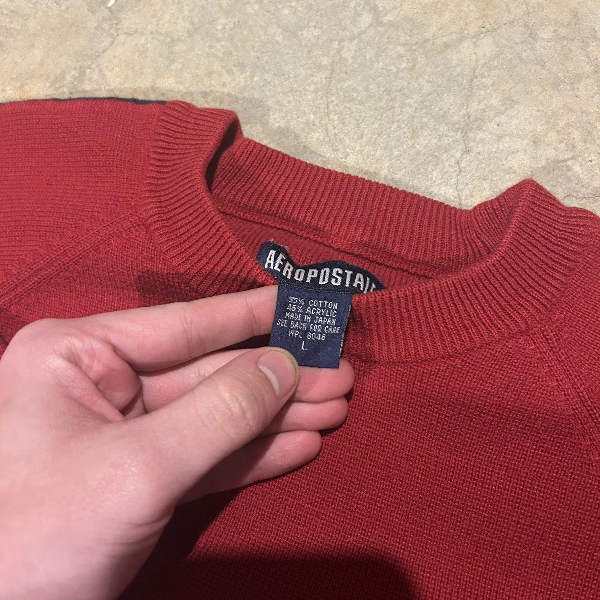 Aeropostale × Vintage Essential Vintage 90s Aeropostale Stripe Knit Raglan Sweater Size US L / EU 52-54 / 3 - 4 Thumbnail