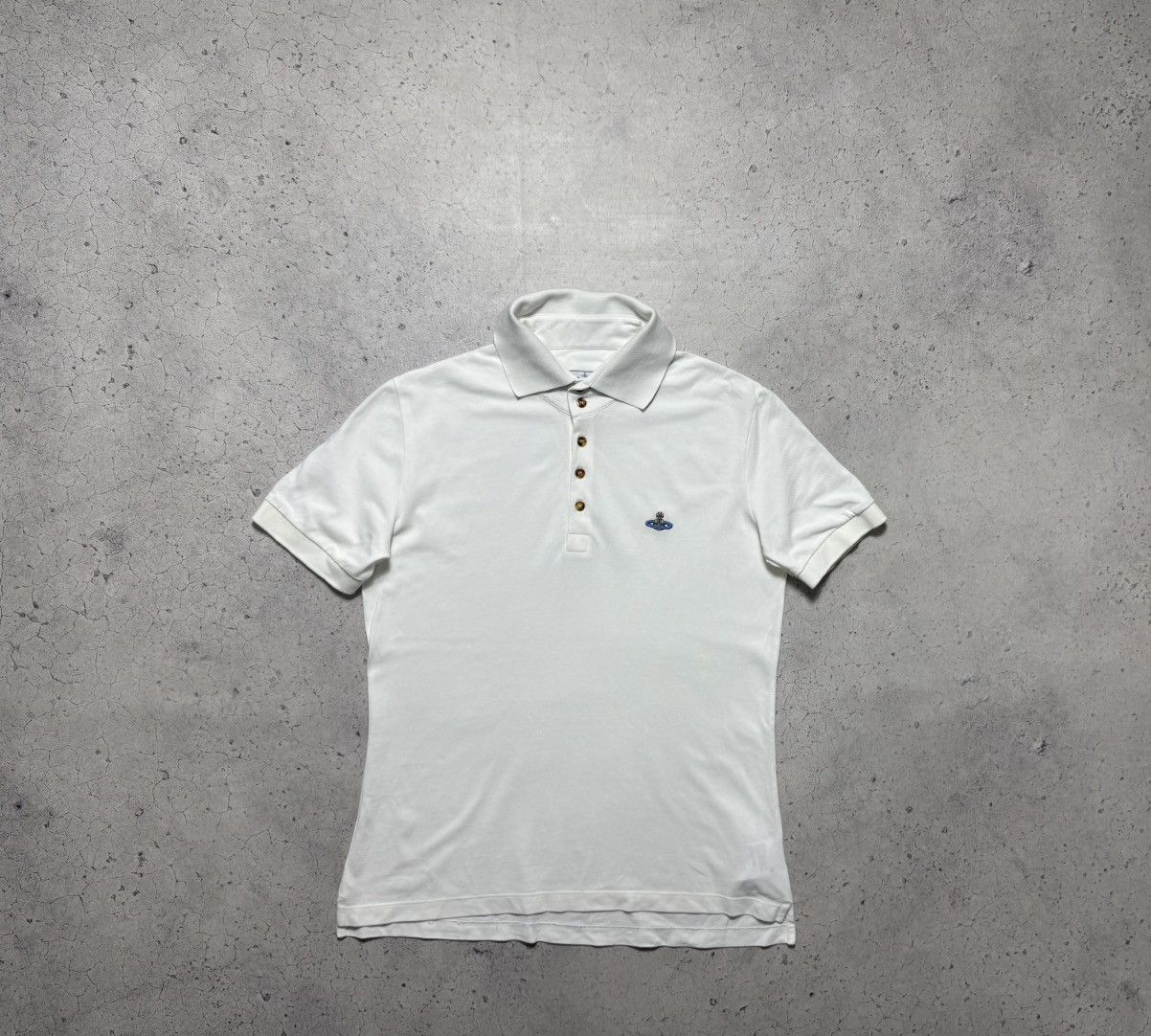 Vivienne Westwood Vivienne Westwood Luxury Polo Shirt White Size L Size US L / EU 52-54 / 3 - 1 Thumbnail
