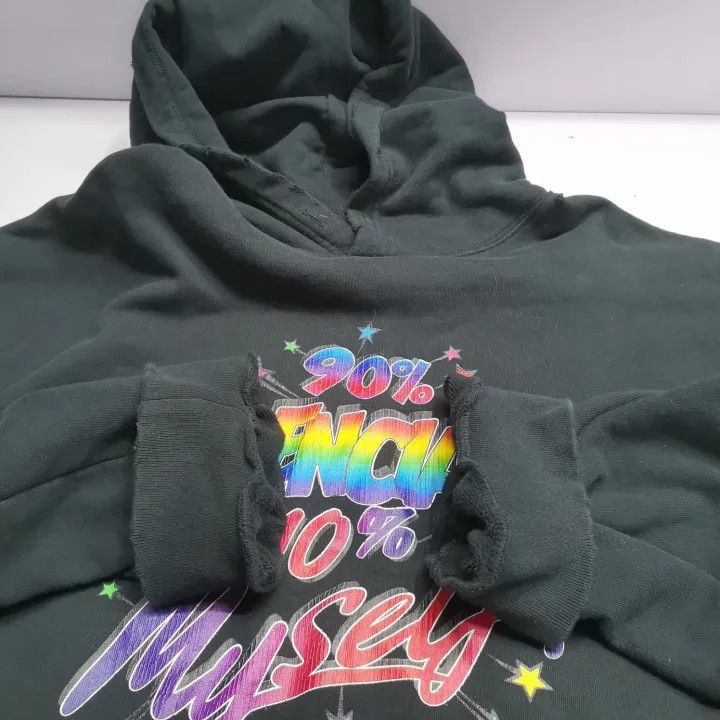Balenciaga Balenciaga Balenciaga Black Colorful Logo Distressed Hoodi Size US M / EU 48-50 / 2 - 7 Thumbnail