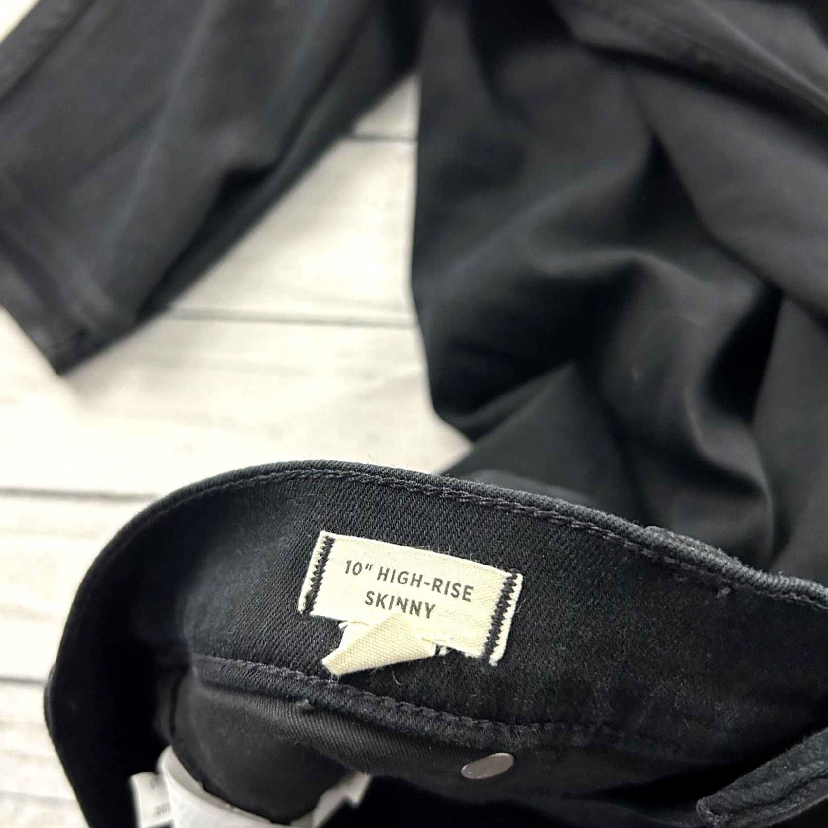 Madewell Madewell Jeans Women 29 Black Skinny Denim Stretch 10" High Rise Slim Button Capable N/A Size 29" - 4 Thumbnail