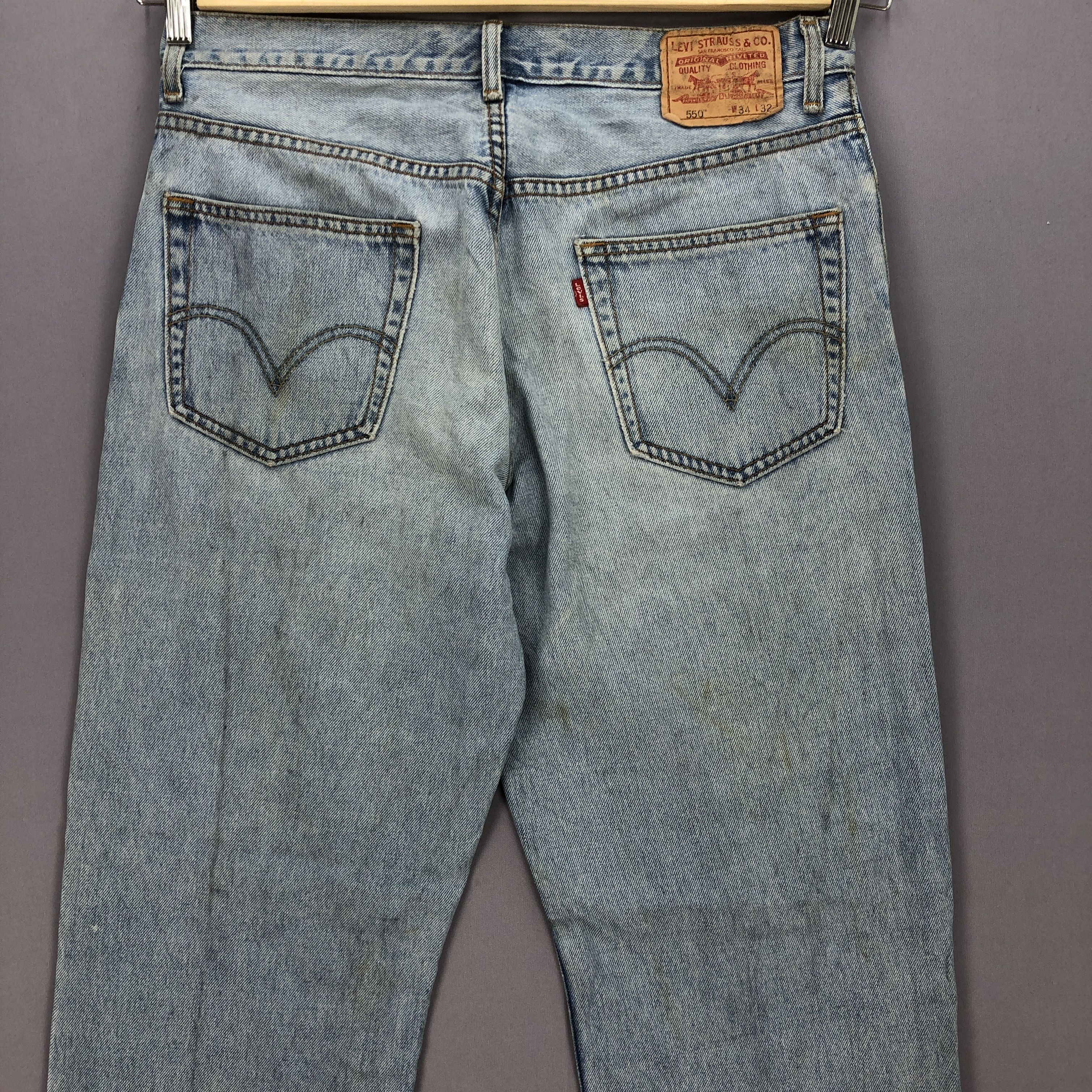 Levi's Vintage Y2K Levis Sun Faded Jeans Levi's Light Wash Denim Size US 34 / EU 50 - 4 Thumbnail