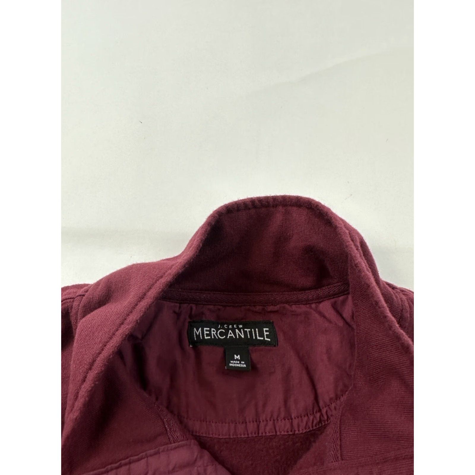 J.Crew J.CREW Sweatshirt Mens M Red Burgundy Mock Neck Zip Henley Regular Long Sleeve Solid Size US M / EU 48-50 / 2 - 3 Thumbnail
