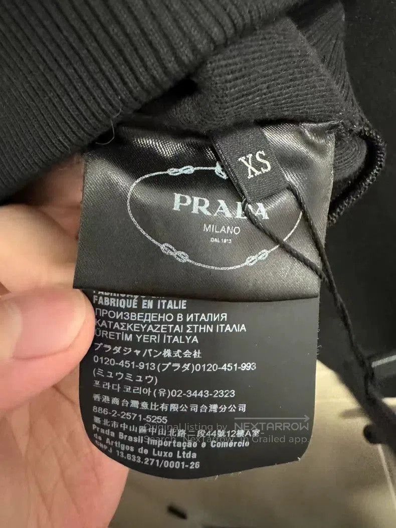Prada Prada Triangle Logo Cropped Hoodie. Size US XS / EU 42 / 0 - 4 Thumbnail
