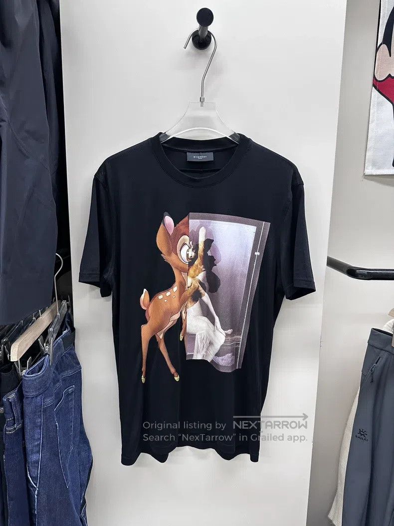 Givenchy Givenchy Classic Deer Black Short Sleeve T-Shirt Size US L / EU 52-54 / 3 - 1 Thumbnail