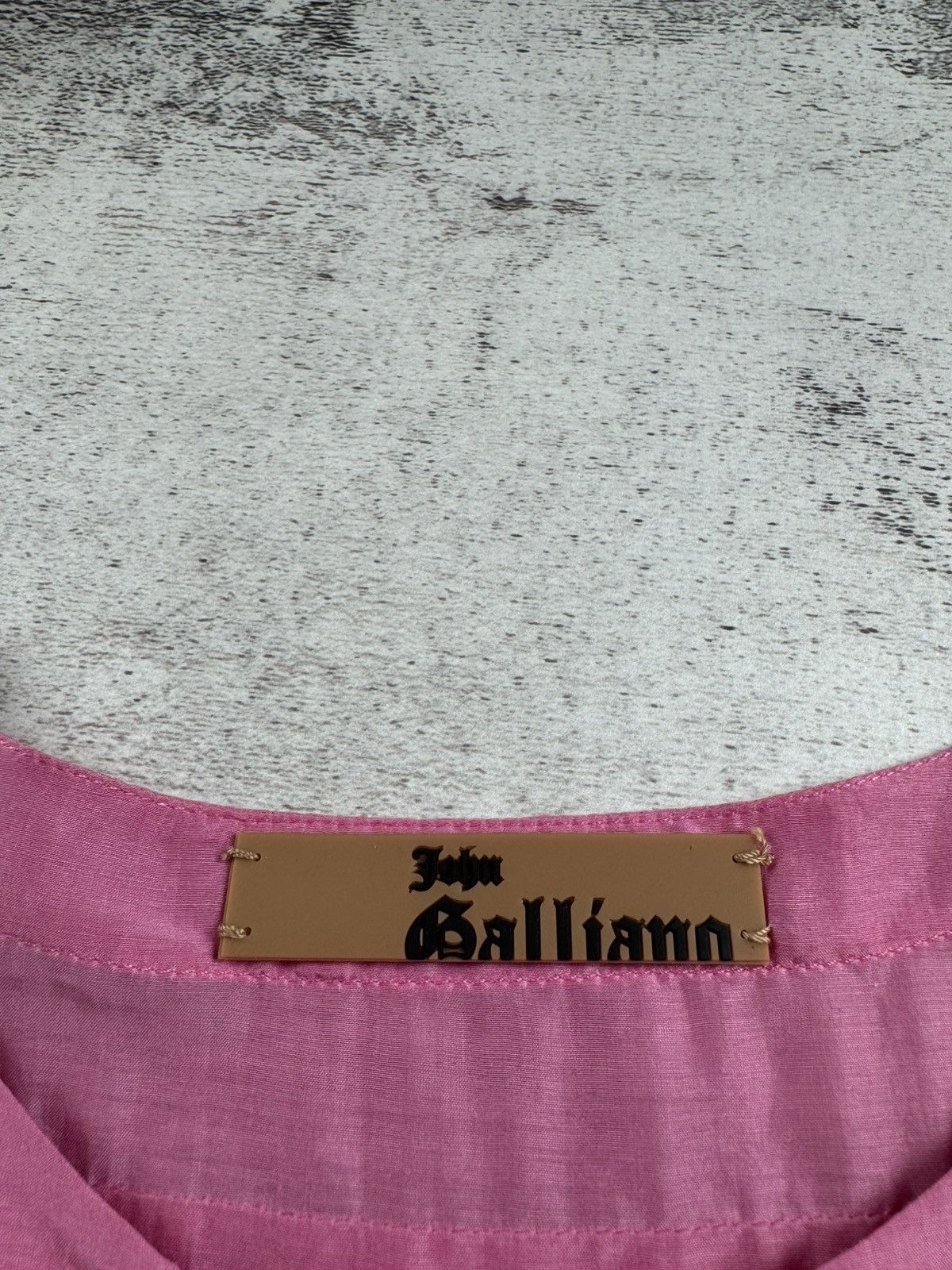 John Galliano John Galliano Rose Silk Striped Y2K Dress Shirt Blouse Top Size L / US 10 / IT 46 - 11 Thumbnail