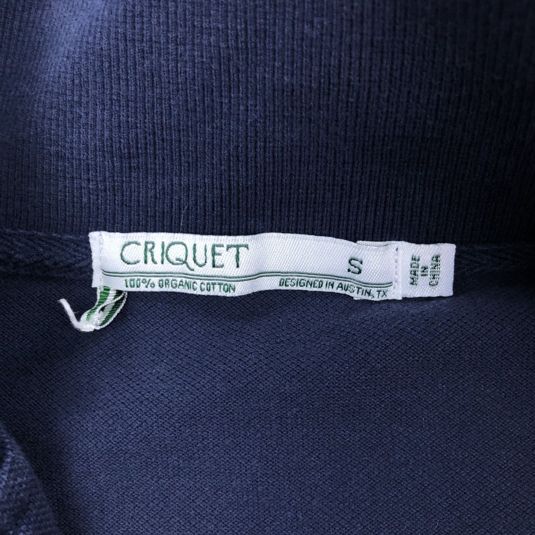 Vintage Criquet Men's Navy Blue 1/4 Zip Long Sleeve Organic Cotton Mock Neck Pullover Shirt Size US S / EU 44-46 / 1 - 4 Thumbnail